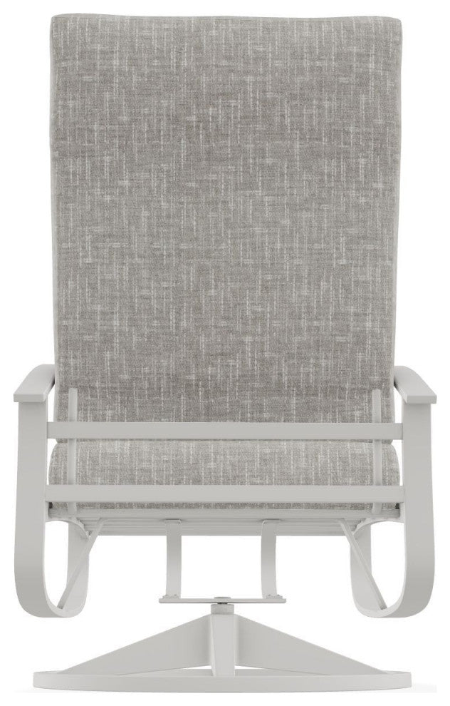 Belle Isle Cushion Deep Seat Outdoor Swivel Rocker, Hither Pewter/Snow