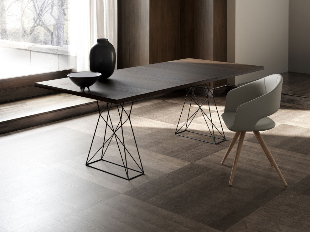 Icarus Dining Chair, Dove Gray Eco Leather