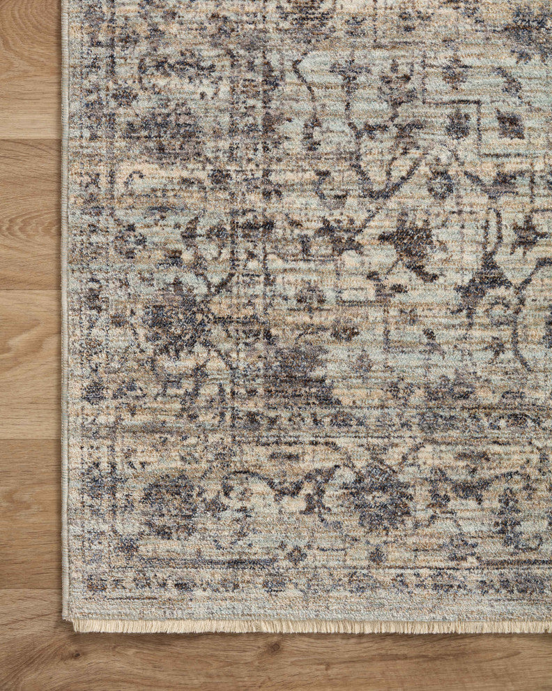 Loloi II Sorrento Mist/Charcoal 2'7"x8' Runner Rug