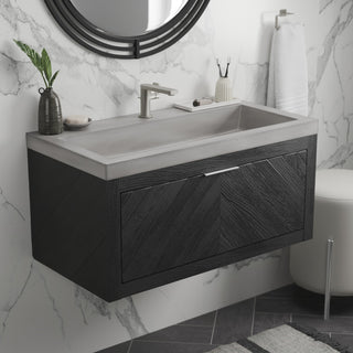 Trough 3619 Bathroom Sink, Ash, Single Faucet Cutout