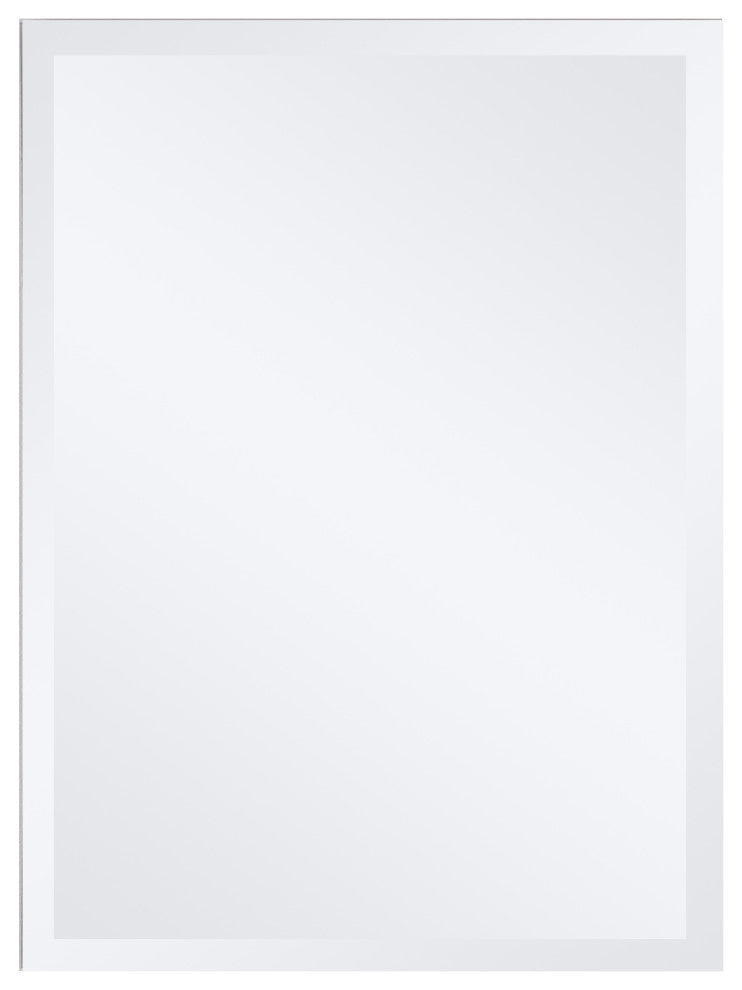 Frameless Square Beveled Mirror, 22" X 28"