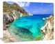 Greece Beaches of Milos Island, Landscape Canvas Art Print, 20"x12"