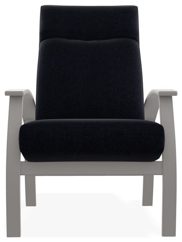 Belle Isle Cushion Outdoor Adjustable Back Chair, Indigo/Warm Gray