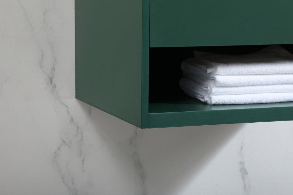 Rabi Single Bathroom Vanity, Green, 24"