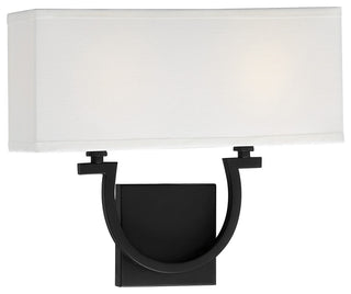 Rhodes 2-Light Matte Black Sconce