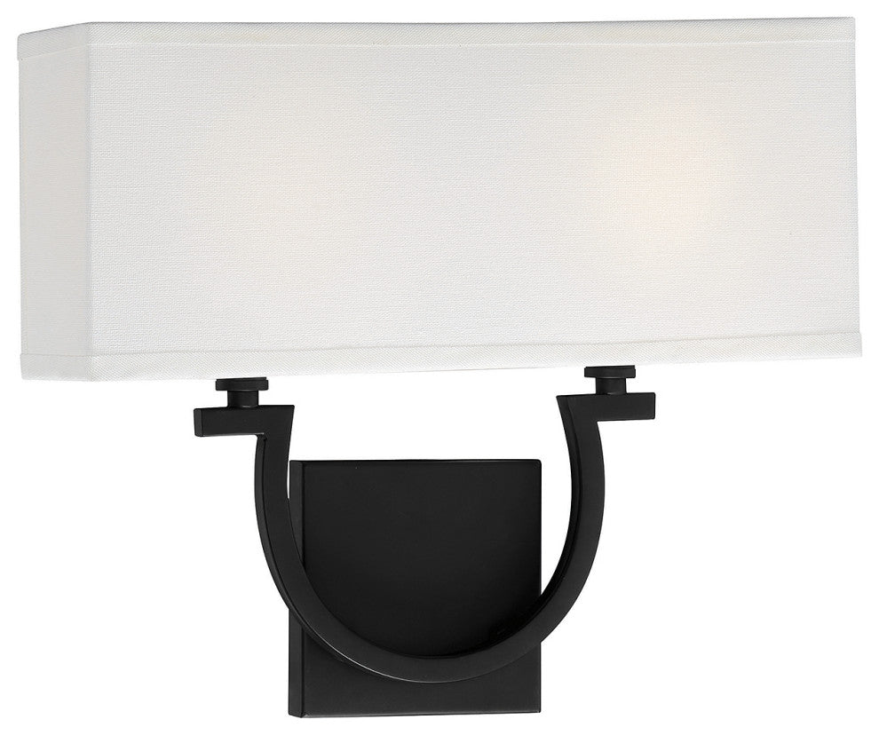 Rhodes 2-Light Matte Black Sconce