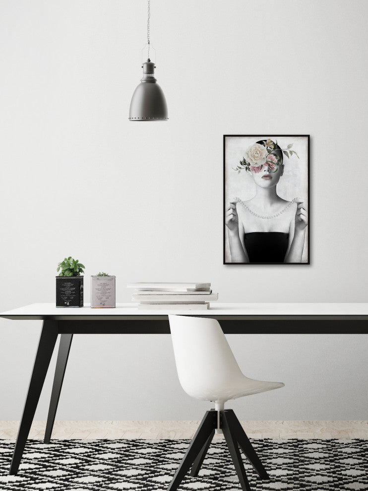 "Wear My Pearls" Floater Framed Painting Print on Canvas, 40x60