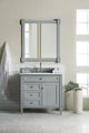 James Martin 650-V36-UGR-3AF Brittany 36 Inch Vanity with Solid Surface Top