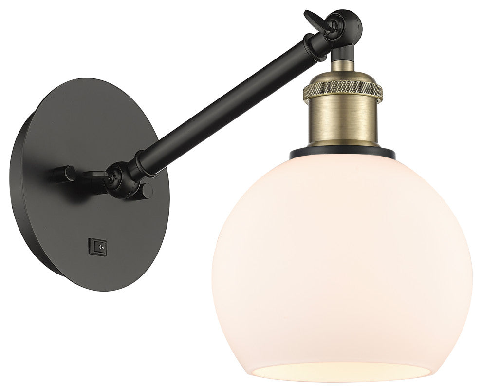 Innovations 317-1W-BAB-G121-6-LED 1-Light Sconce, Black Antique Brass