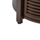 LeisureMod Walbrooke Patio Round Tank Holder With Slats Design, Brown