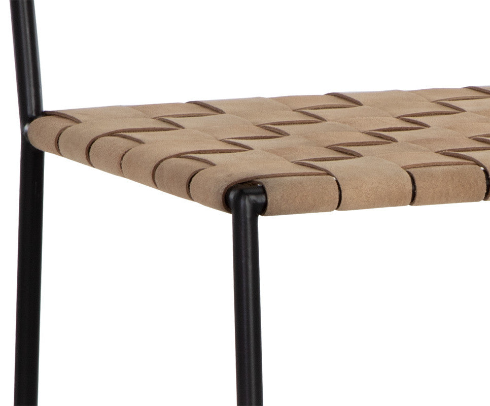 Omari Barstool Sueded Light Tan Leather