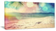 "Colorful Serenity Tropical Beach" Seashore Canvas Print, 32"x16"