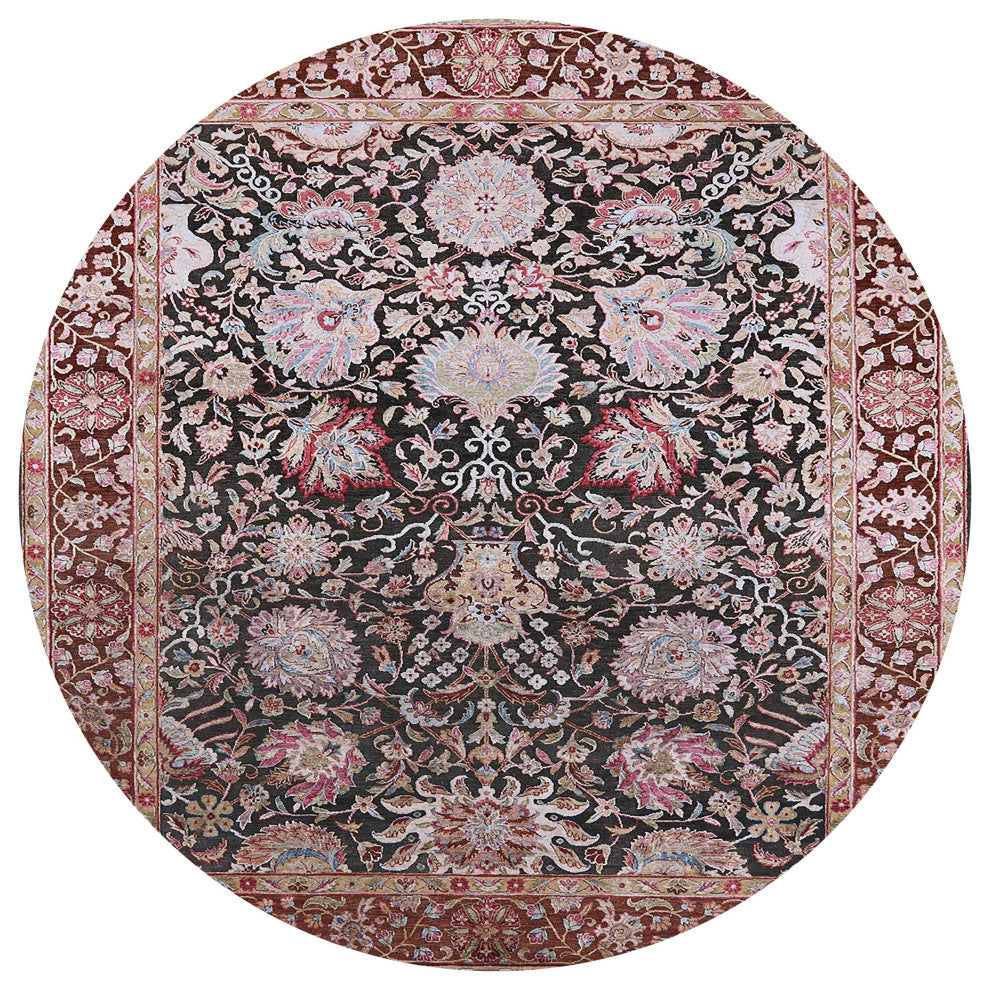 Ahgly Company Indoor Round Mid-Century Modern Area Rugs, 5' Round