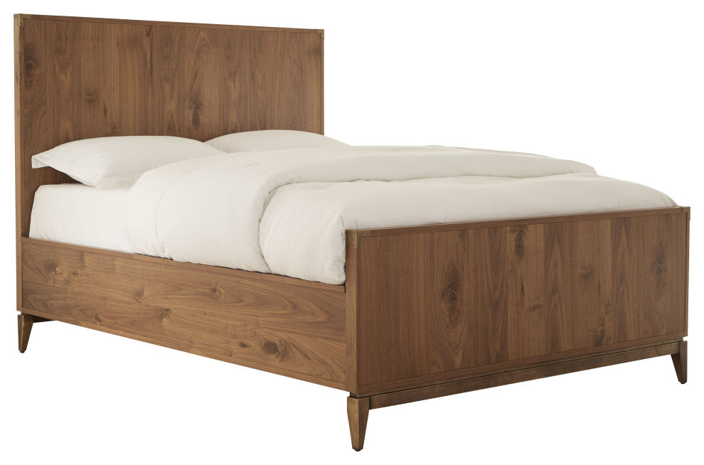 Modus Adler 5 Piece E King Bedroom Set With 2 Nightstand, Natural Walnut