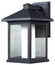 Zlite 523B Outdoor Wall Light, Clear Beveled Outside/Matte Opal Inside