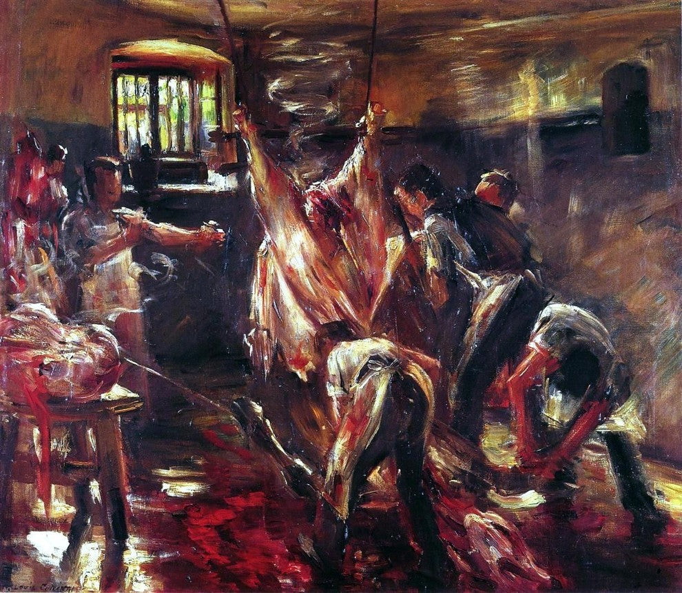 Lovis Corinth In the Slaughter House, 20"x25" Wall Decal