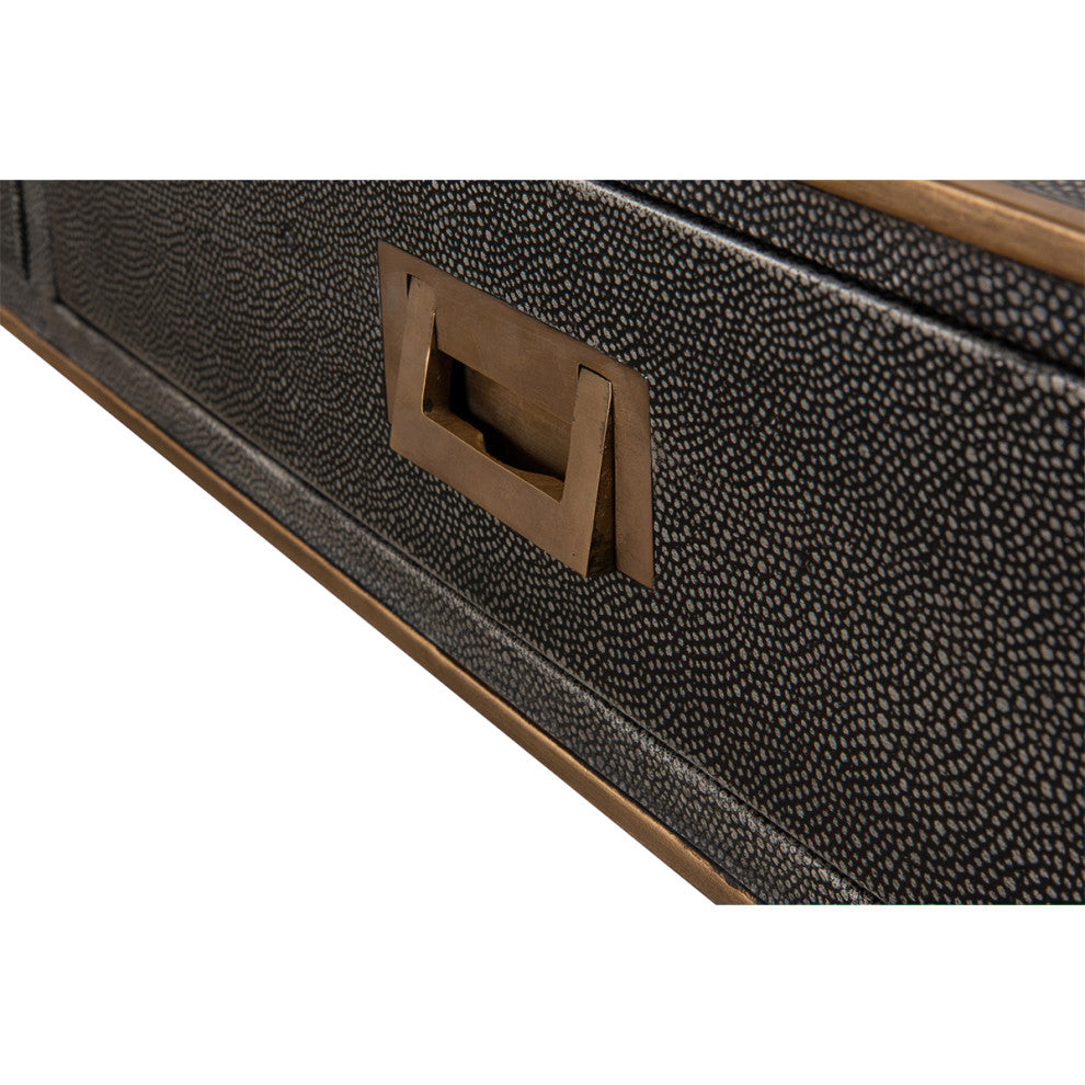 Modern Shagreen Leather Desk