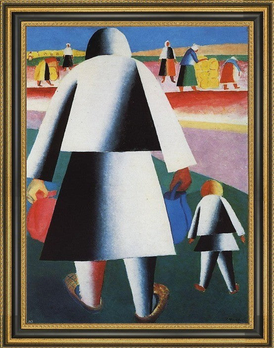Kazimir Malevich Marpha and Van Ka - 18" x 24" Framed Premium Canvas Print