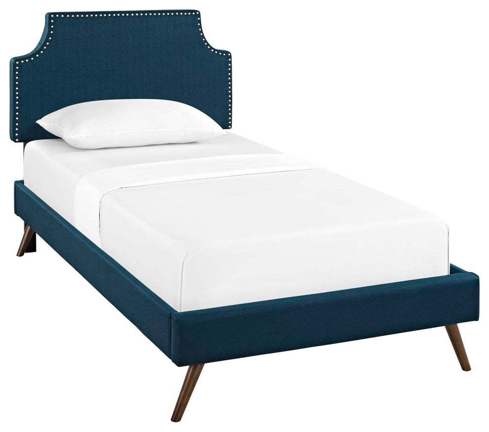 Corene Twin Platform Bed with Round Splayed Legs