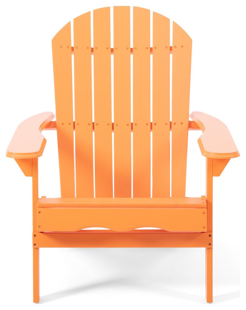 Cartagena Outdoor Acacia Wood Adirondack Chair, Tangerine