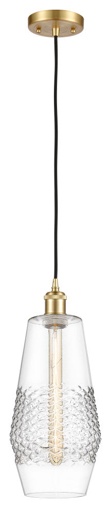 Innovations 516-1P-SG-G682-7-LED 1-Light Mini Pendant, Satin Gold