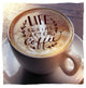 "Life Begins After Coffee" Digital Paper Print by Sue Schlabach, 38"x38"