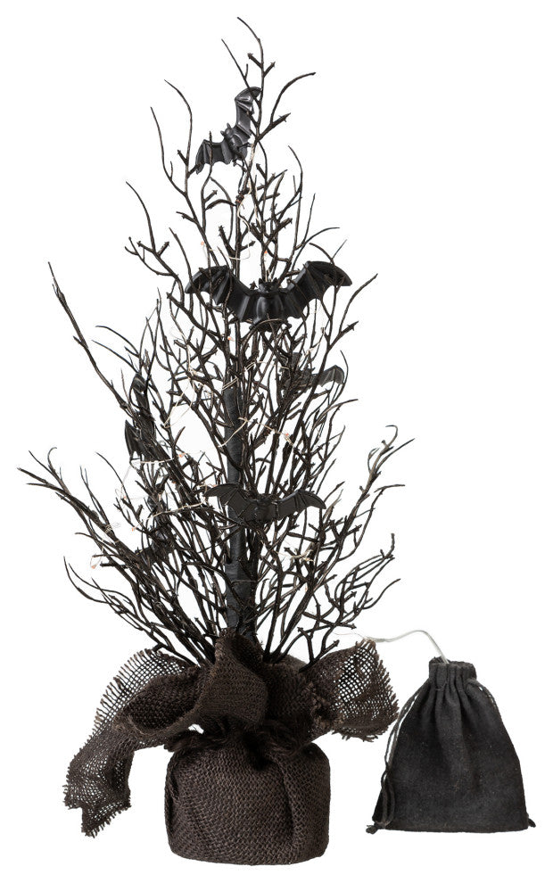 20"H Halloween Lighted Bats Table Tree Decor
