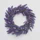 22" Heather Wreath With Purple Flowers On Natural Twig Base