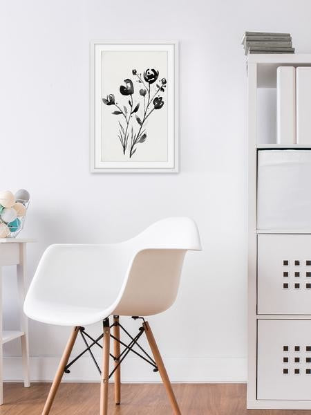 "Winter Flowers II" Framed Painting Print, 16"x24"