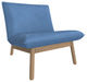 Cantor Leather Lounge Chair, Finish Shown: Dove, Leather Shown: Indigo Mist