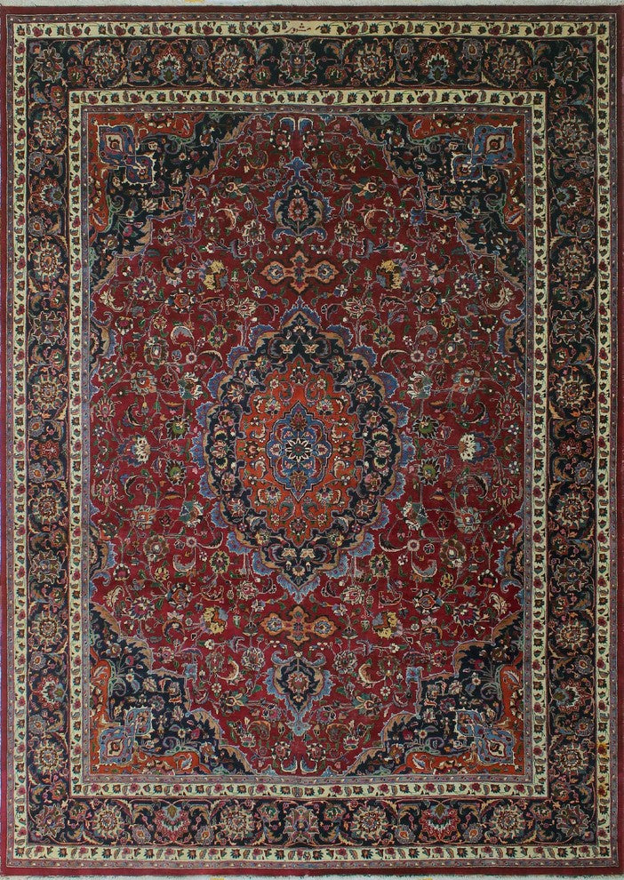 Vintage Distressed Wynter Burgundy Rug 9''9"x13''0"