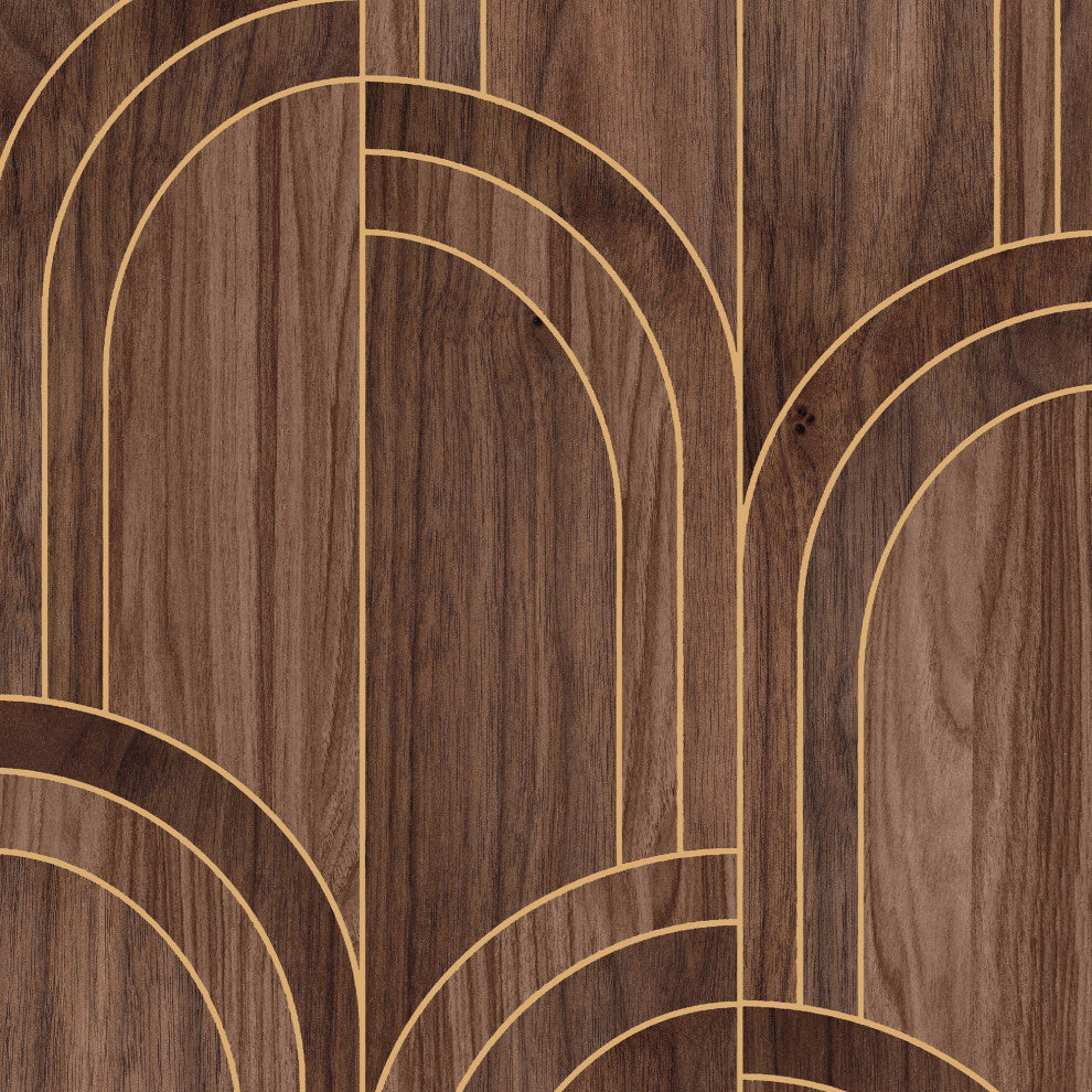 Modella Wood Wallpaper, Walnut