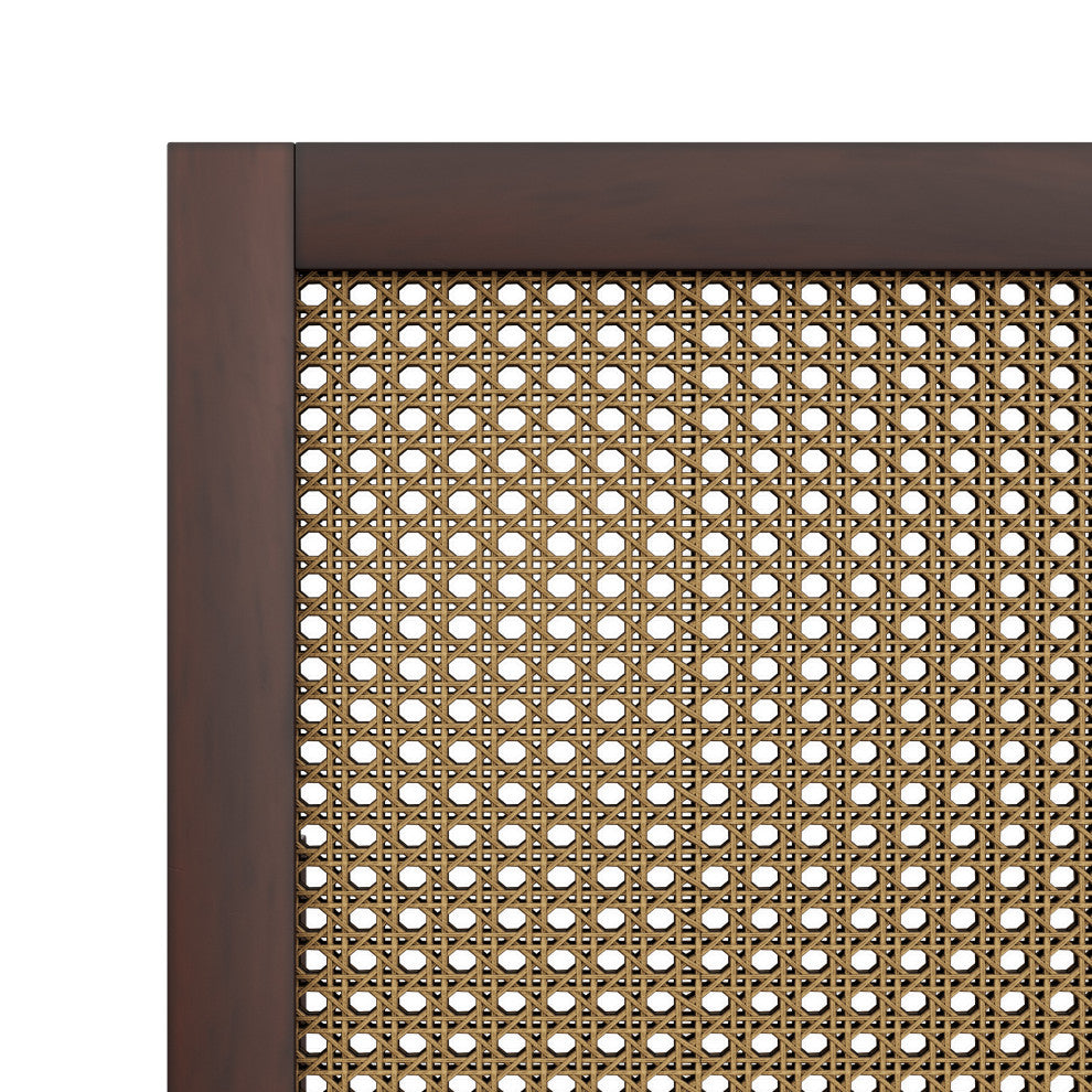 Hillsdale Serena Wood and Natural Cane Panel King Headboard