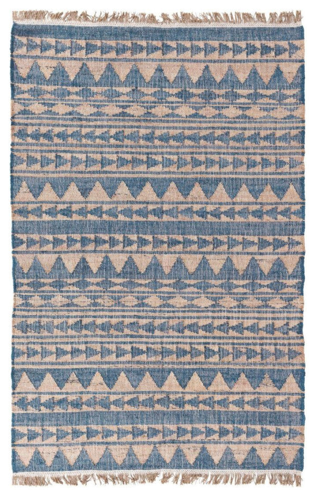 Classic Home Solana Distressed Blue Natural 8x10 Rug
