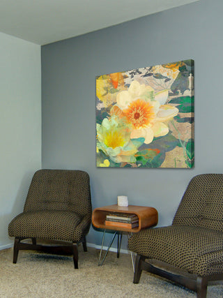 "Lilies Under a Bridge" Painting Print on Wrapped Canvas