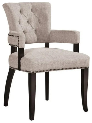 INK+IVY Brooklyn Multi-Hued Armed Dining Chair, Cream