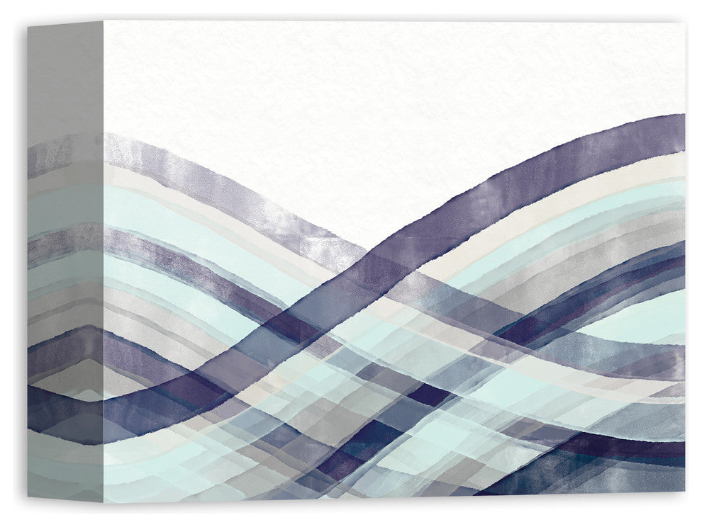 Watercolor Wave Pattern 8x10 Canvas Wall Art