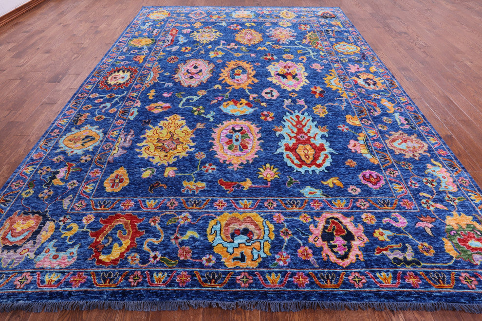 9' 10" X 13' 9" Turkish Oushak Handmade Wool Rug - Q14781