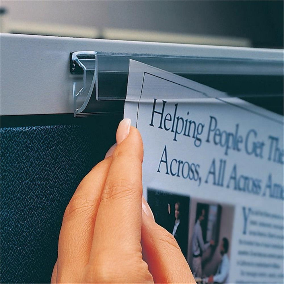 Ghent''s Plastic 12" Hold Up Display Rail 12 Pack in Clear & Gray