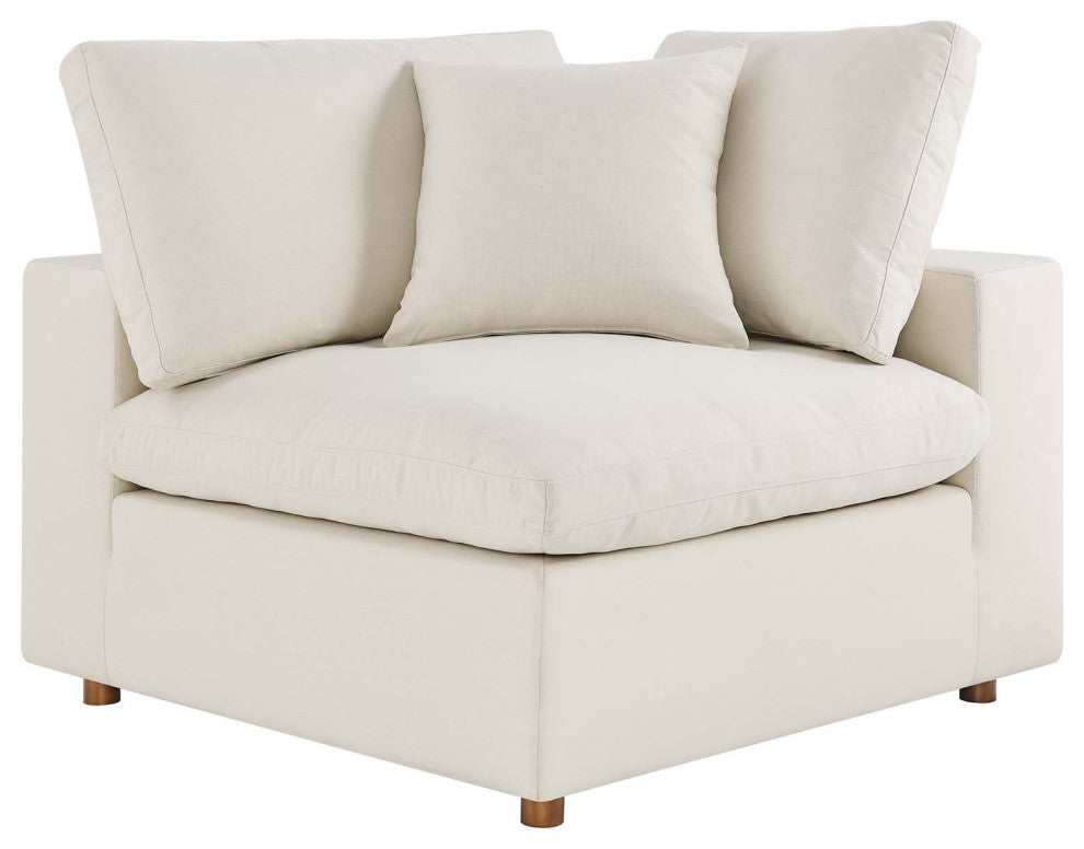 Commix Down Filled Overstuffed 5-Piece Sectional Sofa Set, Light Beige