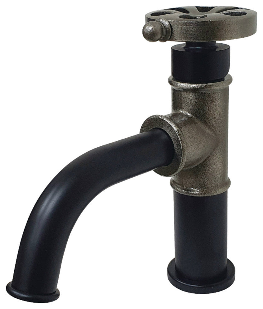 Belknap Single-Handle Bathroom Faucet & Push Pop-Up, Matte Black/Black Stainless