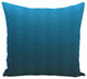 Depth Perception Stripes Print Pillow, Teal, 26"x26"