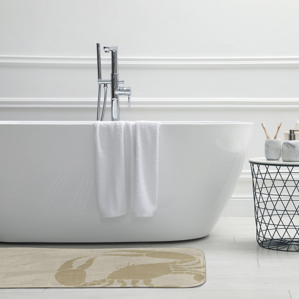 34" x 21" Crab Dip Bathmat, Taupe