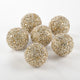 Metallic Design Decorative Spheres, Set of 6, Gold