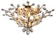 Ava 6-Light Gold 27" Crystal Flush Mount