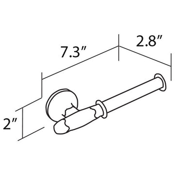 Secret Bath, Chrome And Gold Toilet Roll Holder Without Lid, Fligrana Collection