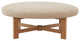 Safavieh Couture Vinny Faux Shearling Ottoman, Tan/Natural