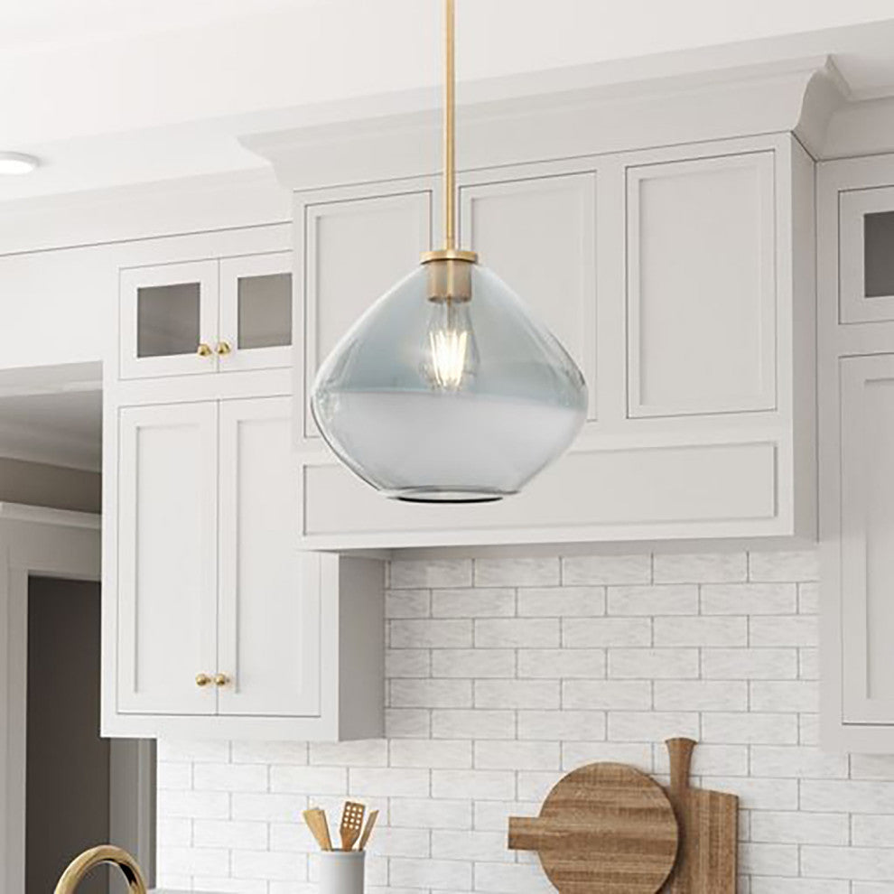 1-Light Modern Glass Mini Pendant