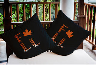 Sweet Fall Indoor/Outdoor Throw Pillow, Black, 20"x20"