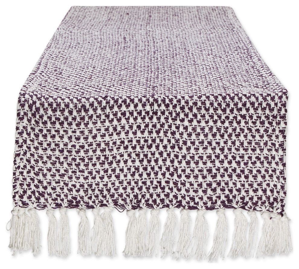 Eggplant Woven Table Runner 15x72